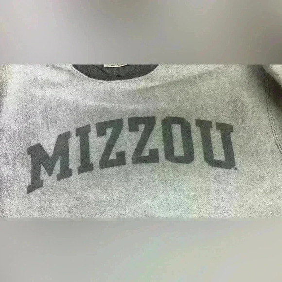 Mizzou Vintage MV Sport Pro Weave Reverse Inside Out Sweatshirt Size Small Gray - Picture 3 of 9